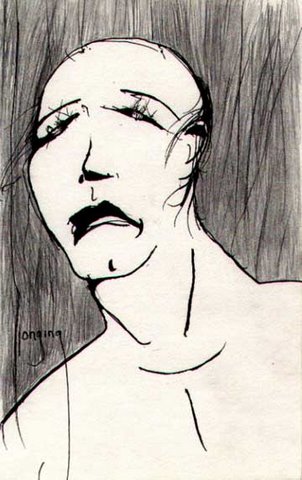 drawing bald man butoh longing.JPG